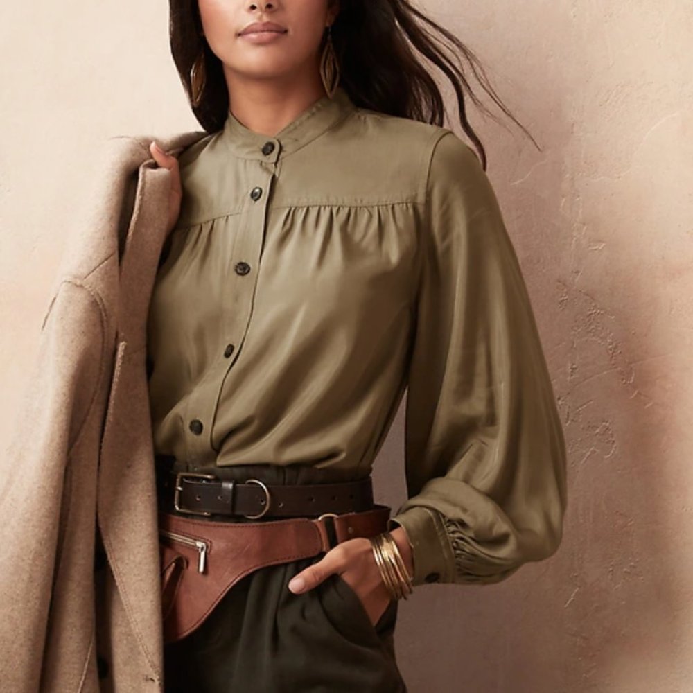 NWT Balloon Sleeve Top